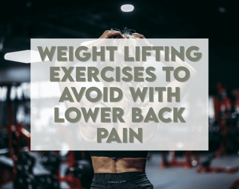 Woman working out in the gym thinking about which weight lifting wxercises to avoid with lower back pain