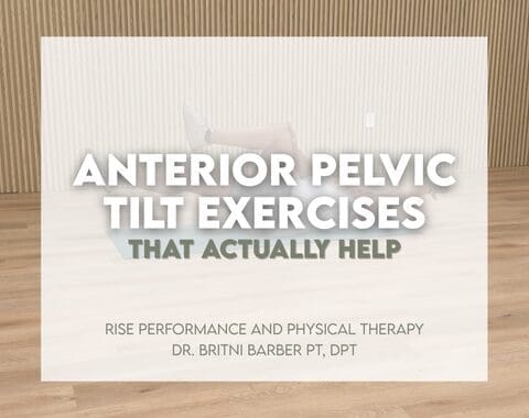 person performing a deadbug exercise to help correct an anterior pelvic tilt